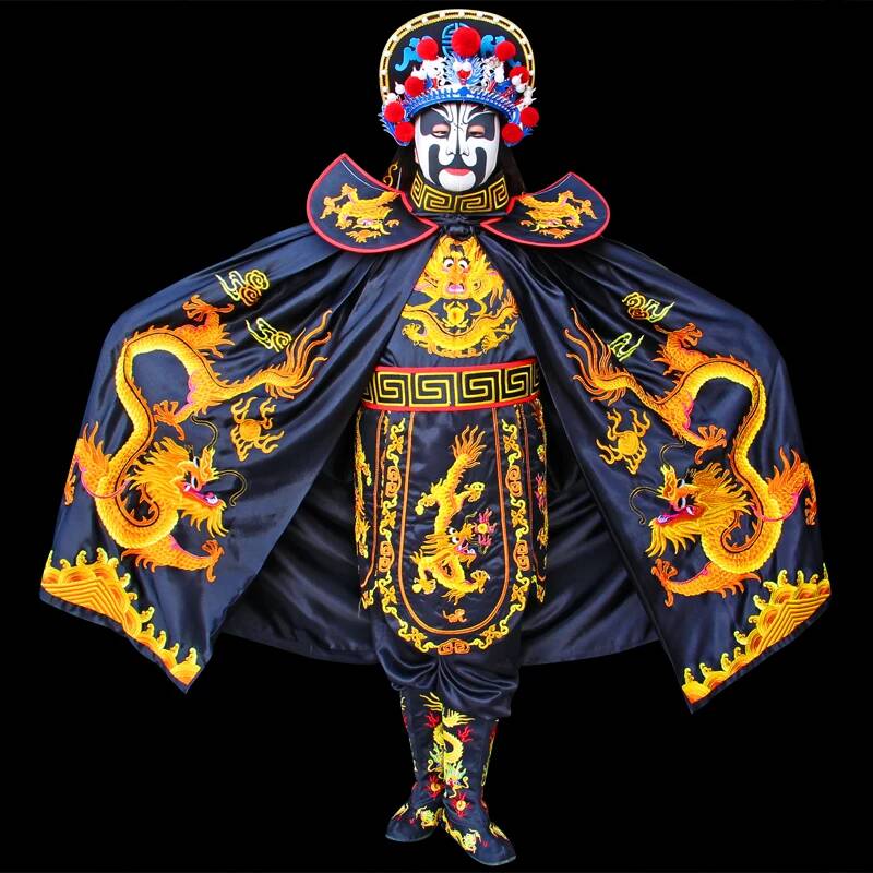 Embroidery Jacket - 전통 중국 사천 오페라 얼굴 가리개