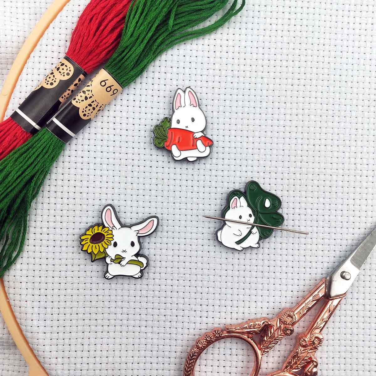 Needle Minder Magnet - 니들 믹서 래빗, 크로스 스티치용 토끼