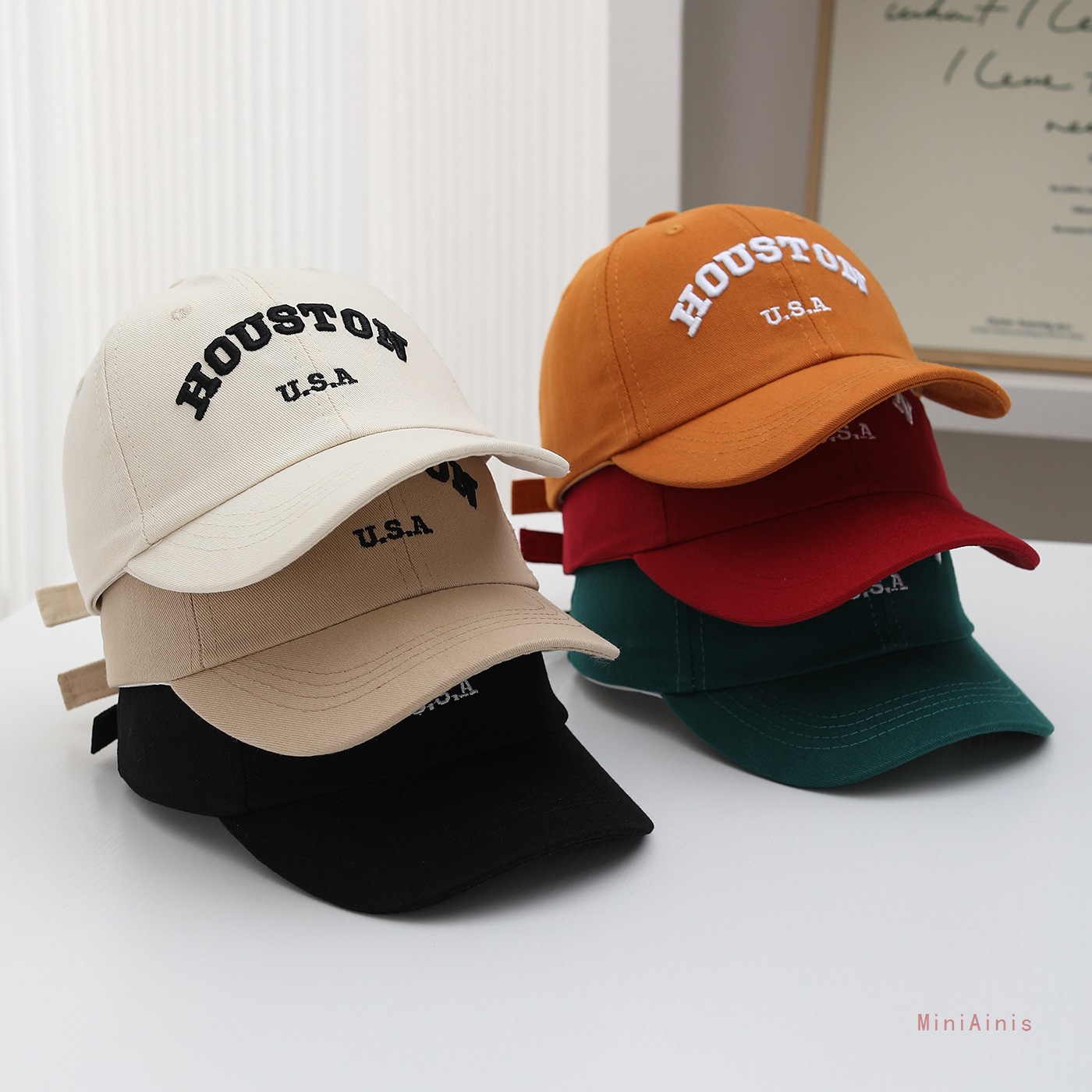 Embroidery Cap - 자수 레터 키즈 야구 모자 패션