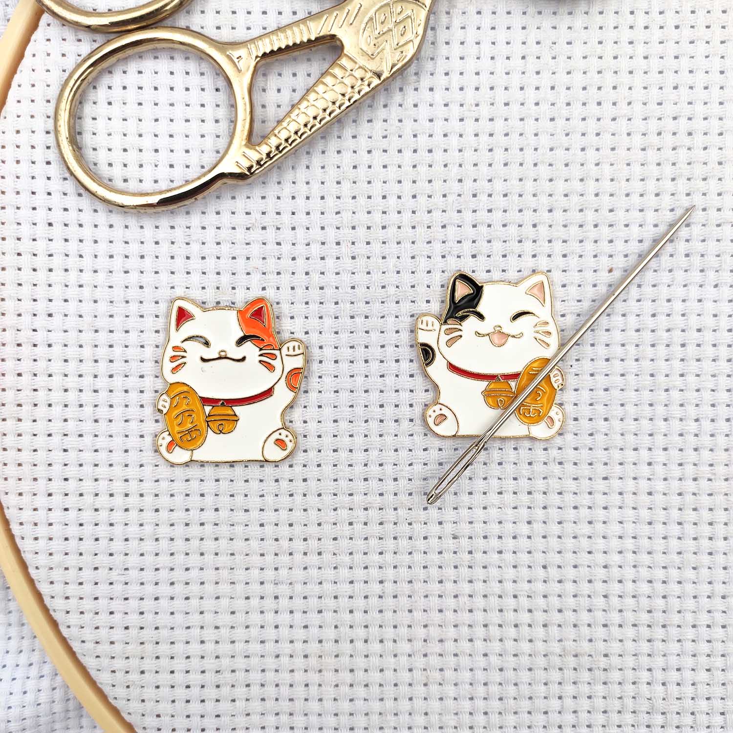 Needle Minder Magnet - 행운의 고양이 크로스 스티치 세트를위한 자기