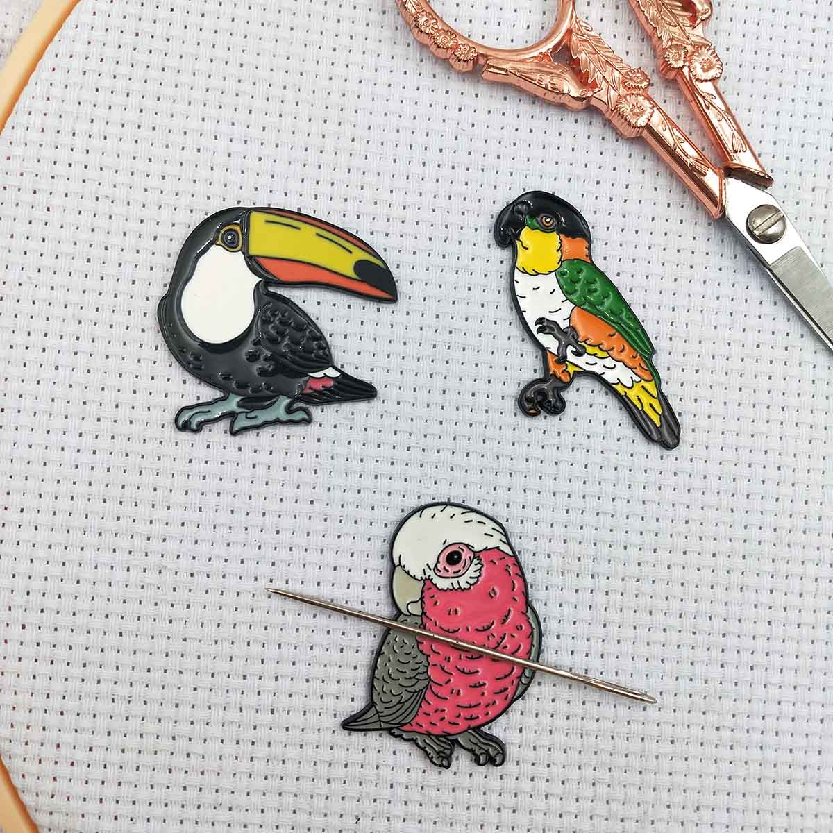 Needle Minder Magnet - 새 모양 자석 바늘꽂이, 강력한 자력,