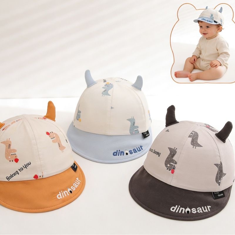 Embroidery Cap - 아기용 3D 프린팅된 작은 공룡 모양의