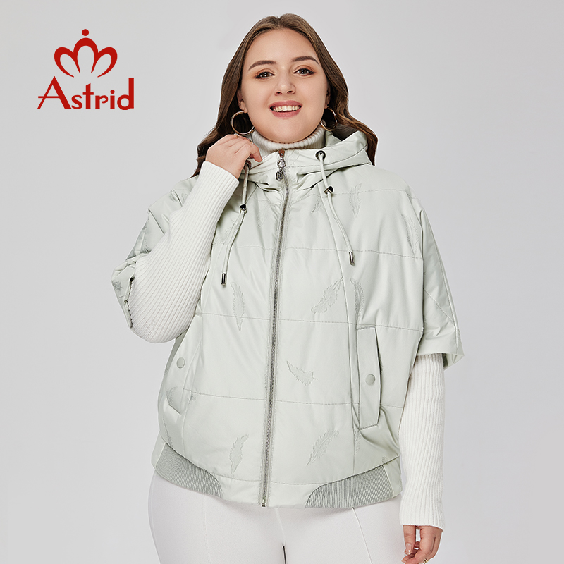 Embroidery Jacket - Astrid-파카 루즈핏 짧은 패딩 후드 코트