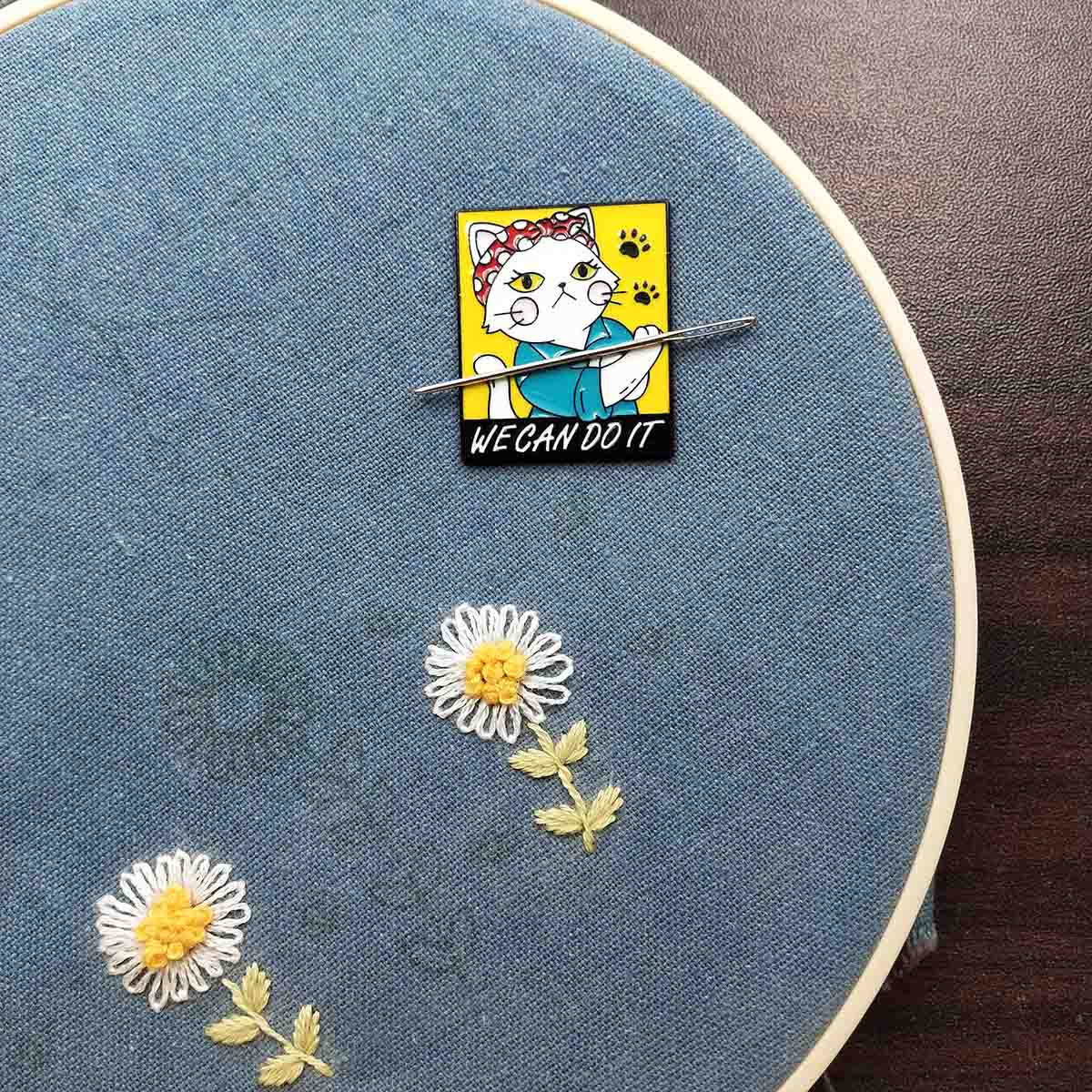 십자수 바늘꽂이 자석, 만화 스타일 고양이 바늘꽂이,  - Needle Minder Magnet 리뷰 및 가격
