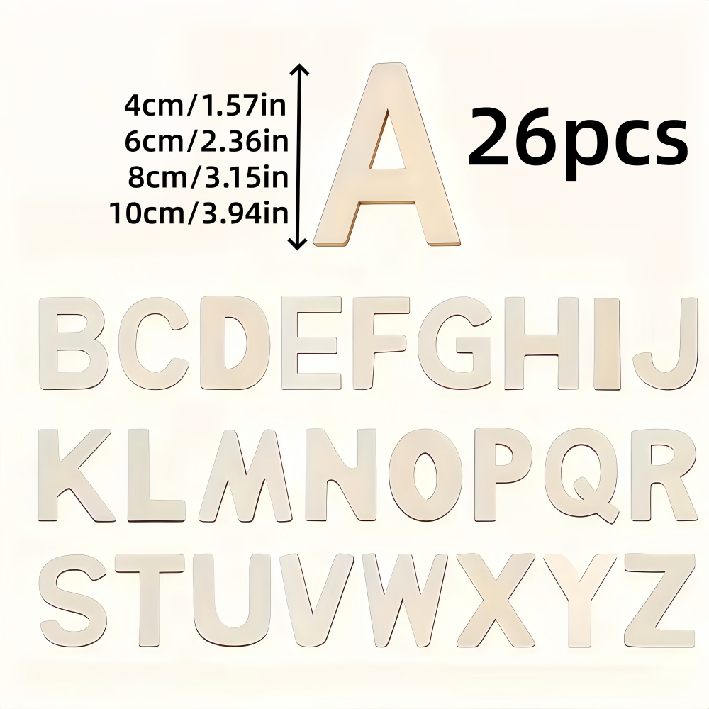 26개 디자인 가능한 나무 글자, 미완성 나무 글자,  - Embroidery Writing 리뷰 및 가격