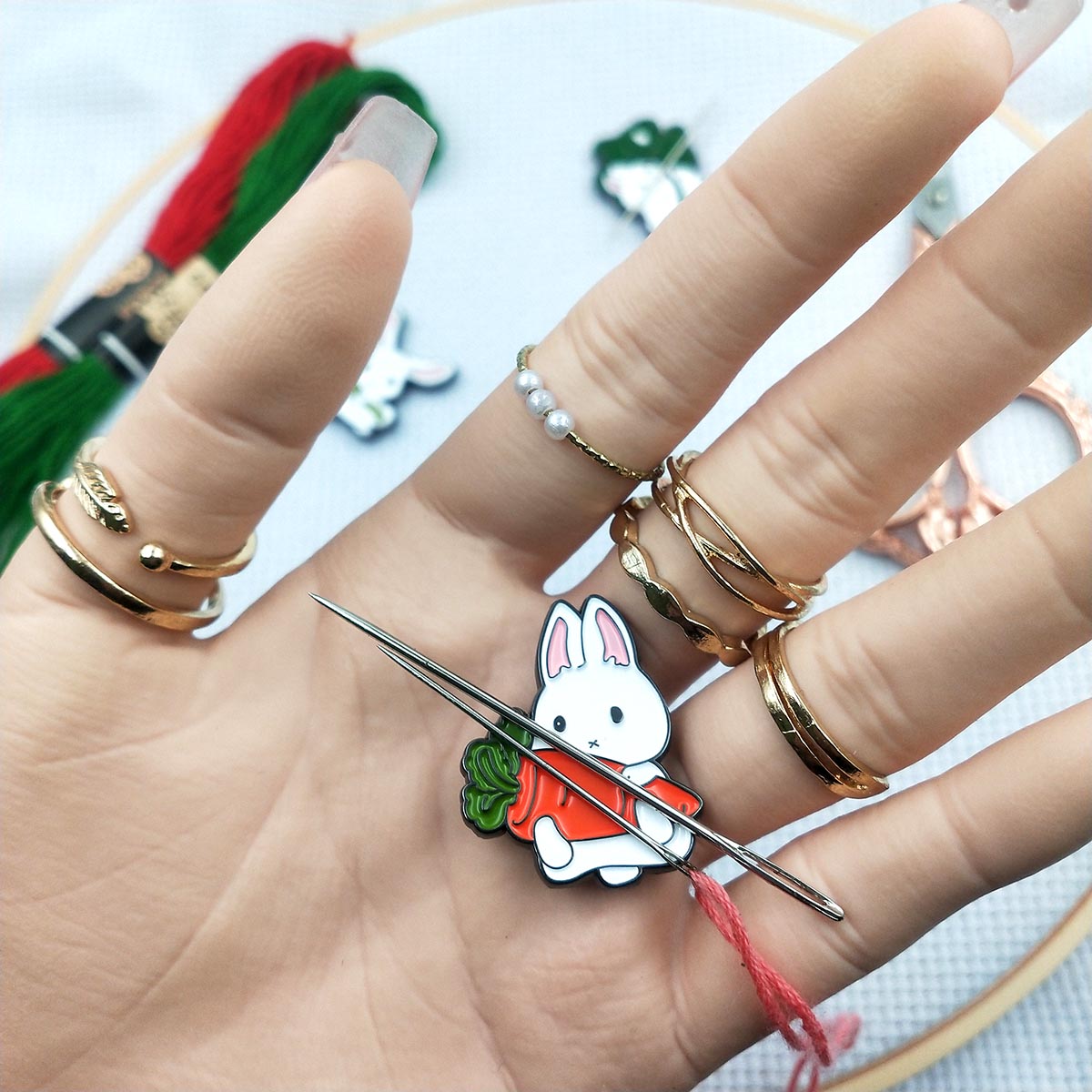 니들 믹서 래빗, 크로스 스티치용 토끼 모양 자석 바늘 - Needle Minder Magnet 리뷰 및 가격