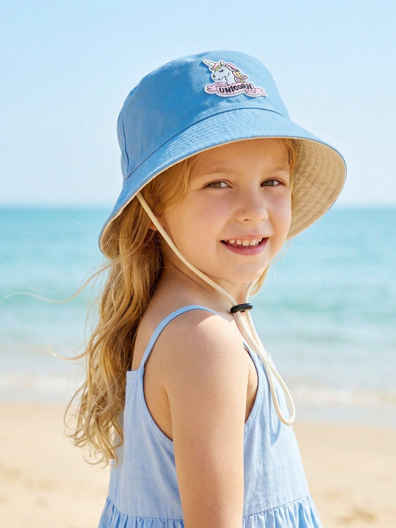 1pcs 2-6Y 소녀용 만화 유니콘 자수 버킷 모자, - Embroidery Cap 리뷰 및 가격