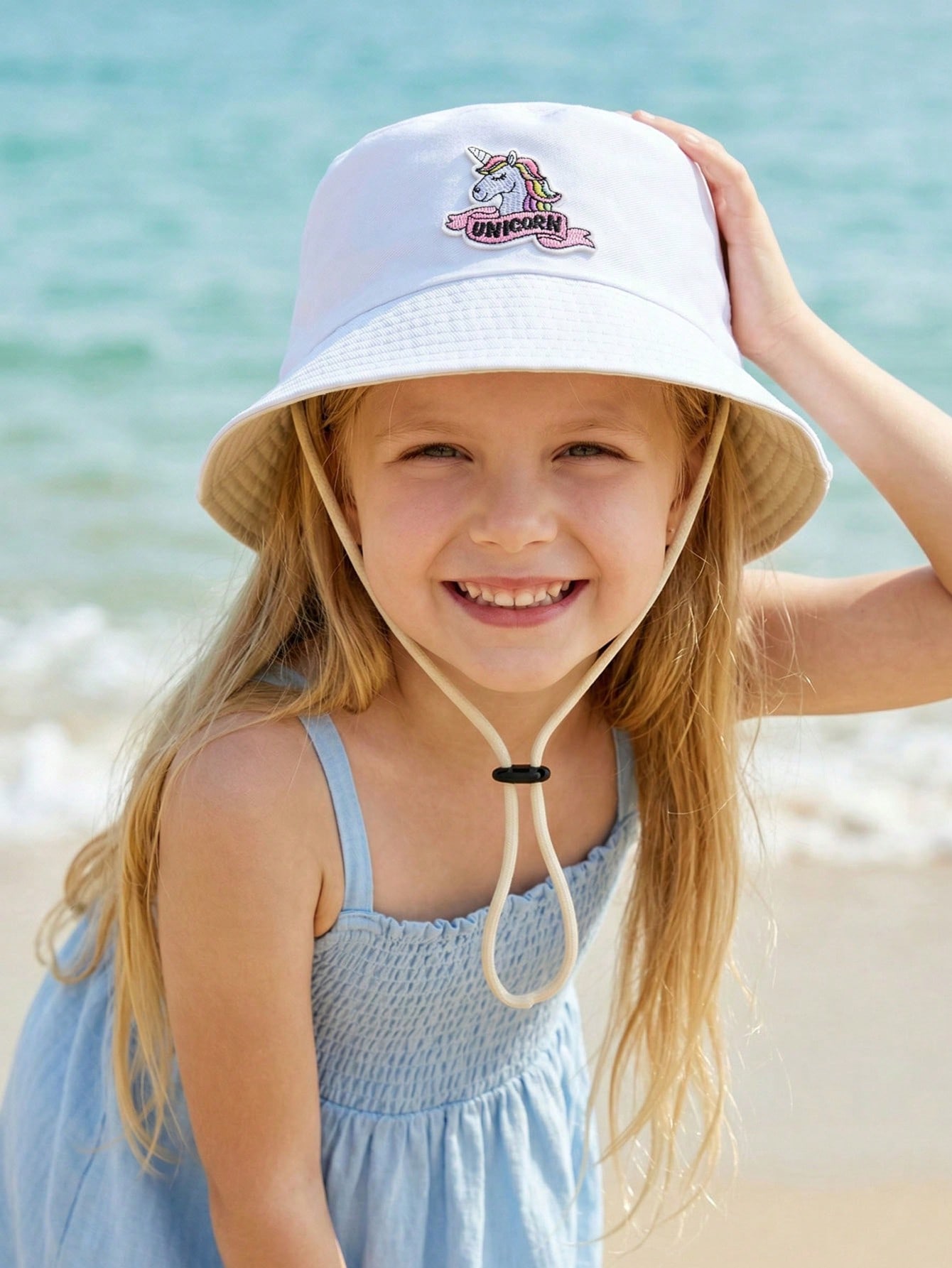 1pcs 2-6Y 소녀용 만화 유니콘 자수 버킷 모자, - Embroidery Cap 리뷰 및 가격
