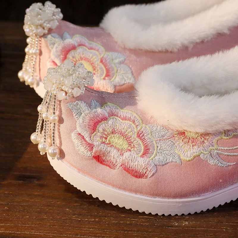 여성 플러스 사이즈 41 #   한복 자수 신발 중국  - Embroidery Fabric 리뷰 및 가격