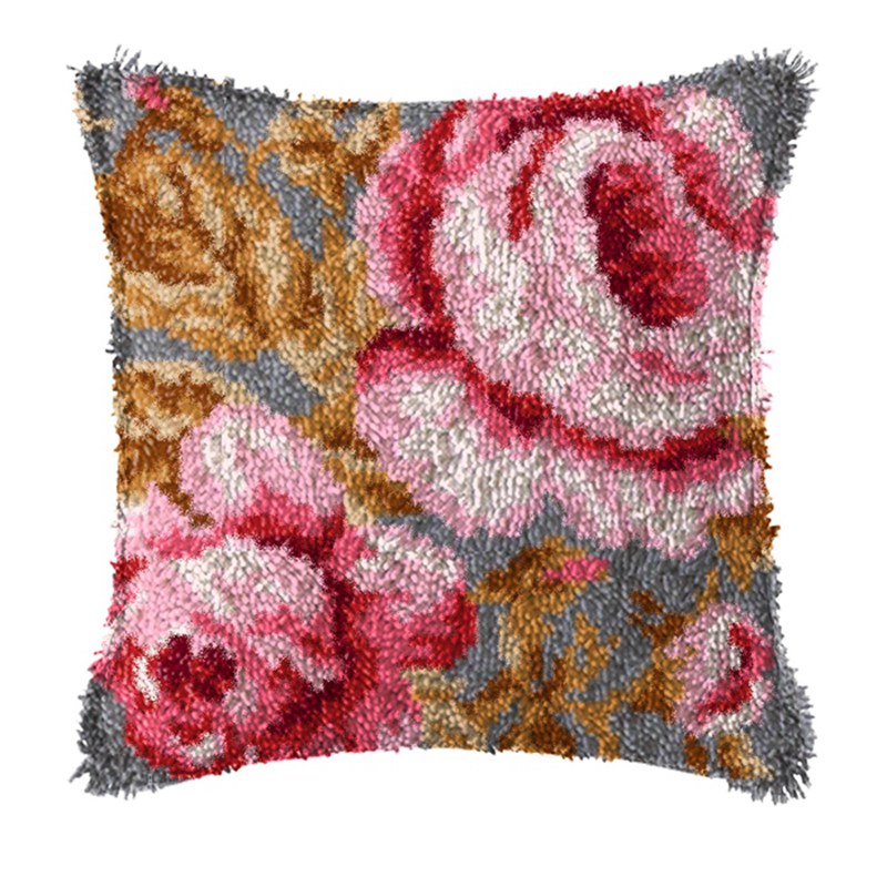 꽃 식물 래치 후크 키트, 매듭 베개 패키지, 만화 자 - Embroidery Knot 리뷰 및 가격