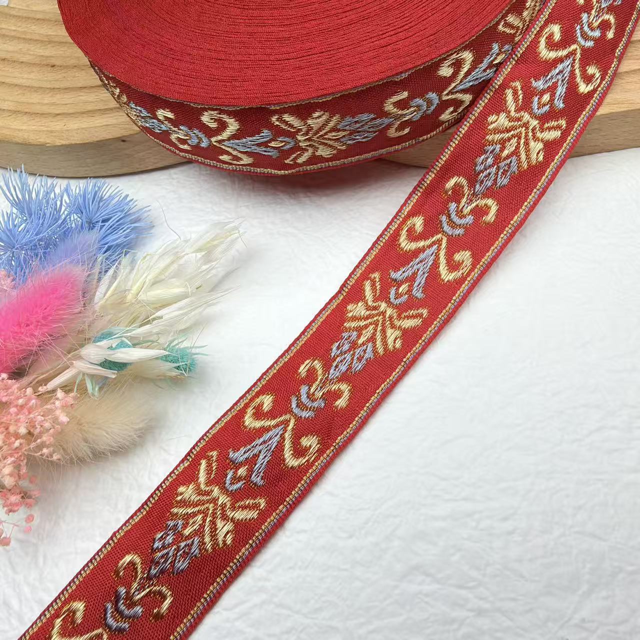 1야드 다이아몬드 자카드 레이스 트림, 민족풍 빈티지  - Embroidery Ribbon 리뷰 및 가격