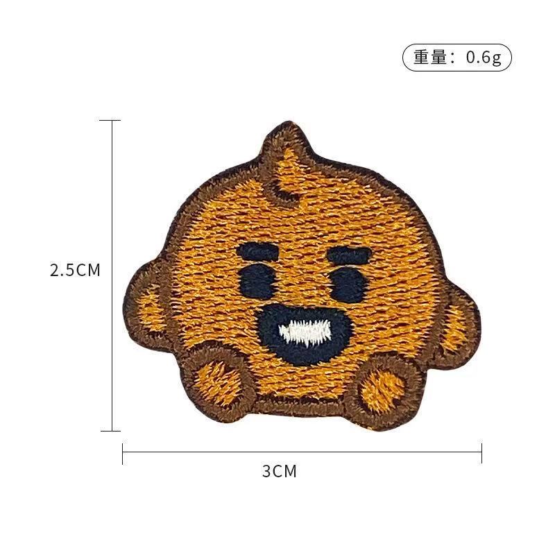 BT21 만화 귀여운 자수 패치 스티커 의류 가방 구멍 - Embroidery Patch 리뷰 및 가격