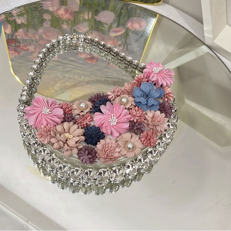 크리스탈 샤이니 라인스톤 다이아몬드 여성용 핸드백 아플 - Embroidery Ribbon 리뷰 및 가격