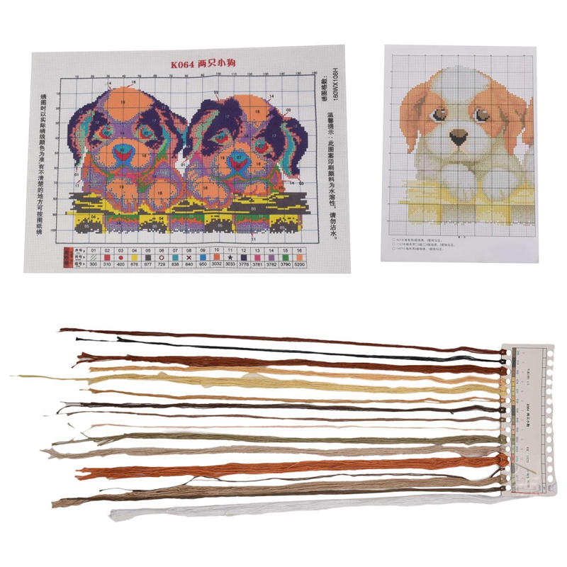 DIY 손뜨개질 프린트 세트 자수 세트 11CT 두 개 - Embroidery Print 리뷰 및 가격